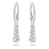 Swarovski Stilla Attract Trilogy Ohrringe, Weiss, Rhodiniert