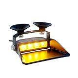 LED-Martin® S4 Straßenräumer – Lichtfarbe GELB - für den professionellen Einsatz, ECE-R65 Typengenehmigung, Frontblitzer mit 19 Blitzmuster, 12V/24V, 3 Meter Anschlusskabel