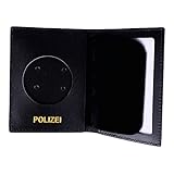 RescPol Dienstausweismappe Leder für Mützenstern mit Prägung POLIZEI