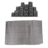 Lautsprecher Netzstoff, Vollpolyester, Glänzend, Zweifarbig, Vogelaugen Netzstoff, Lautsprecher Grilltuch, 140 X 91 Cm, Wasserdichtes, Staubdichtes Stereo Gewebe für Große Lautsprecher auf der Bühne