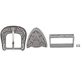 Zerodis Vintage-Stil, Handgefertigte Legierung-Gürtelschnalle, Taillen-Gürtelschnalle, Antik-Silber, 30mm Innendurchmesser