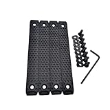 ProWildGear 4 Pcs/Set Nylon CNC RS Handguard Rail Cover Fit for M-lok Compatible Handguard Systems Keymod Accessory (Black-12CM-Round Dot)