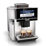 Siemens Kaffeevollautomat EQ900 TQ903D03, App-Steuerung, intuitives Full-Touch-Display, Barista-Modus, AromaBoost, Geräuschreduzierung, Premiummahlwerk, automatische Dampfreinigung, 1500 W, edelstahl