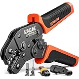 SOMELINE Crimpzange für wasserdichte Kfz-Steckverbinder 0,34–2,5 mm² – Ratschen-Crimpzange für Kabelverbinder und TE Superseal 1,5 mm Serie – Crimpzange Kfz – Steckverbinder Zange