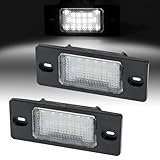 AUTOXBERT 2 x LED Kennzeichenbeleuchtung Für V-W GOLF 5 Passat 3bg Tiguan Touareg Bora, 6000K 18SMD Error Free Canbus Bright Weiß Lampen Leuchtmittel