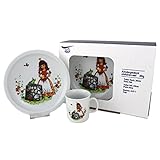 Triptis-Porzellan Froschkönig Kindergedeck, 3 teilig Kindergeschirr, Weiß