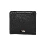 Fossil Brieftasche für Frauen Logan, Leder/Polyurethanbesatz Bifold schwarz 10,2 cm L x 2,5 cm B x 8,9 cm H SL7829001