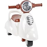 Bandits & Angels Riding Car Scooter Retro ab 1 Jahr für Jungen und Mädchen weiß – Laufroller mit Hupe – für drinnen und draußen – mit Stauraum