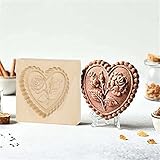 Plätzchenformen aus Holz Set, Weihnachtsbackformen mit Embossing-Motiven, Backzubehör für Weihnachtskeks, Lebkuchen, Spekulatius, DIY Gebäckformen (L)