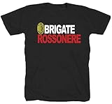 Brigate Rossonere Ultras Fussball Club FC Ultra Fan Pyro Kurve schwarz T-Shirt Shirt XL