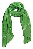 Trachten Schal uni mit Glitter Hirsch - Grün