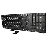 vhbw Tastatur Keyboard QWERTZ kompatibel mit Acer Aspire 7745G, 7745ZG, 7745Z, 7750G, 8935, 8935G, 8940 Notebook - Schwarz, mit Nummernblock