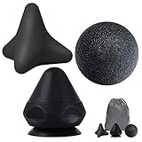 RYMALL Triggerpunkt Drücker Massagegerät+Faszienball,Schmerzfrei Drücker Set mit Saugnapf & Beutel für Muskelschmerzen und Verspannungen, Osteopressur Drücker Massager für Selbstmassage (Schwarz)