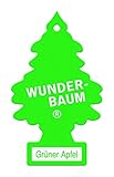 WUNDER-BAUM Auto-Lufterfrischer I Anhänger für langanhaltenden Duft im Auto oder zu Hause I Grüner Apfel, 1 Stück