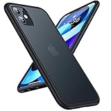 TORRAS Stoßfest Hülle für iPhone 11 Hülle Echter Militärischer Schutz Case Matt Anti-Kratzen Hard PC Back und Soft Silikon Slim Cover Handyhülle iPhone 11 Hardcase Schutzhülle Guardian Series -Schwarz