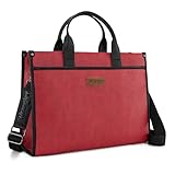 Wrangler Laptoptasche für Damen, 39,6 cm (15,6 Zoll), Vintage, Arbeitstasche für Business, Aktentasche, Handtasche mit verstellbarem Schultergurt, Rot, WG288-8119RD