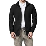 Generisch Herren Langarm Strickpullover Pulli Sweate Pullover Basic Langarmshirt Vintage Trachtenpullover Herren Herbst Winter Thermo Herrenpullover