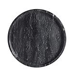 Garneck Luxusküche Liefert Naturmarmor Tablett Essteller Mode Marmor Bad Tablett Große Desktop Dekorative Tablett (20Cm Schwarz)