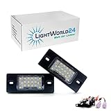 LIGHTWORLD24 LED Kennzeichenbeleuchtung Ersatz für Golf 5 Pa-ssat 3BG/B5 Touareg Tiguan Bo-ra Cayenne Fabia Nummernschildbeleuchtung 18 SMD 2 Stück