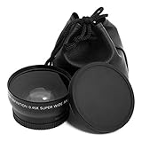 Swiftswan Professionelles 52MM 0,45 x Weitwinkel-Makroobjektiv für Nikon D3200 D3100 D5200 D5100 schwarz super Weitwinkel