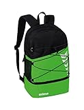 Erima Unisex Six Wings Rucksack mit Bodenfach (7232323), green/schwarz, 1