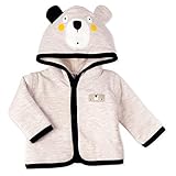 NINI Baby Jacke für Mädchen & Jungen/Unisex Babyjacke mit Kapuze Motiv Bär/ Baby Kleidung als Baby Erstausstattung für Neugeborene & Kleinkinder Größe 6-9 Monate (74)