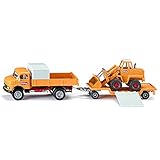 siku 4117, Mercedes-Benz 710 mit Kramer 411 Radlader Bölling, 1:50, Metall/Kunststoff, Gelb, Bewegliche Teile