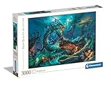 Clementoni - 33023 - Puzzle Collection - The Underwater Battle - 3000 Teile - Puzzle für Erwachsene, Illustration des Autors, Paolo Barbieri, horizontal, Spaß für Erwachsene, Made in Italy