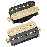 Musiclily Keramik Humbucker Pickups Hals Steg Tonabnehmer Set für Strat Tele Les Paul Style E-Gitarre,Zebra