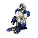 CUTICATE Stehende Porzellan Puppe Clown Puppe mit Bunten Outfits Minipuppen Clown Puppen Dekorfigur - D- 33 cm