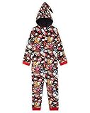 Harry Potter Jumpsuit Kinder, Fleece Onesie Jungen und Mädchen, Schlafoverall Kinder Kostüm Overall, Kuschelanzug Einteiler 7-14 Jahre (Mehrfarbig, 13-14 Jahre)