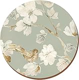 Creative Tops Duck Egg Floral Premium-Untersetzer mit Korkrückseite im 4-teiligen Set, 12 cm (4¾ Zoll)