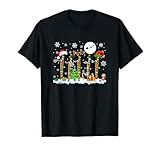 Three Santa Reindeer Elf Bassoons Christmas Instruments T-Shirt