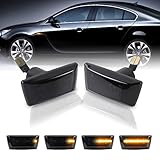 OZ-LAMPE LED Dynamische Seitenblinker Blinker - 2 Stücke Blinkleuchte Auto Blinkerbirne Schwarz Passgenau Canbus Fehlerfrei Für O-Pel Corsa D Corsa E Adam Astra H Insignia A Meriva B Zafira B…