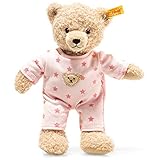 Steiff Teddy and Me Teddybär Mädchen Baby mit Schlafanzug 25 cm, Teddy Bär mit rosa Schlafanzug, Kuscheltier für Babys, weich & waschbar