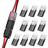 Auto Stecker Steckverbindung Steckverbinder, 2-poliger Steckbarer Kabelanschluss, 18-24AWG Draht-Schnellspleiß-Steckverbinder, Kabel-Crimp-Anschluss (10Pcs)