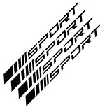 KKOTYT 4PCS Felgen Aufkleber Streifen,kompatibel mit Chevrolet Lova Lacetti Epica Camaro Corvette,Reifen Felge Sicherheit Dekoration Zubehör,1-Black