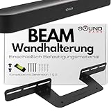 Sound bass Soundbar-Halterung für Sonos Beam, Kompatibel mit Generation 1 & 2 Sonos Beam Soundbar, Inklusive sämtlichem Montagematerial, Halterungsbügel, Schwarz