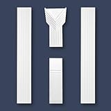 MARBET DESIGN Pilaster, Styropor in weiß - Antike Halbsäule Stuck Dekorbau Wandpfeiler Pfeiler historische Wand Dekoration Innenbereich, Komplettset: Basis, Schaft & Kapitell (PL-02)