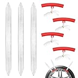 BJBJJIU 3 STK 30 cm Reifen Montiereisen Reifenheber & 4 STK Felgenschützern, Montierhebel Motorrad Werkzeug Set, Reifen Wechseln Werkzeuge für Fahrrad Motorrad E Scooter Reifendemontage