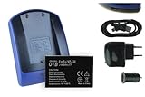 Akku + Ladegerät (Netz+Kfz+USB) NP-120 kompatibel mit Fuji F10, F11, M603 / Kompatibel mit Aiptek/Kompatibel mit Pentax... Siehe Liste!