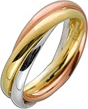 Ch.Abramowicz Tricolor Dreifach Trinity Ring Gold 333 8K Gelbgold Rosegold Weißgold 20