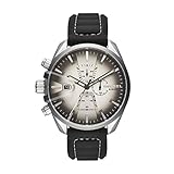 Diesel Herrenuhr Ms9 Chrono, QuarzChronographenwerk, 47 mm Silbernes Edelstahlgehäuse mit Silikonarmband, DZ4483