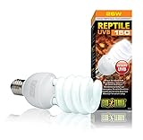 Exo Terra Reptile UVB 150, Wüstenterrarien Lampe, Kompakte UVB Lampe für in der Wüste lebende Reptilien, 26W, Fassung E27