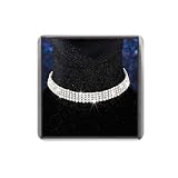 Ushiny Strass Choker Halskette Silber Kristall Halsketten für Damen