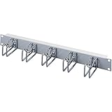 Rittal Rangierpanel RAL 7035 1 HE mit 5 Kabelfuehrungsbuegel Stahl 40x50 mm, 7257200