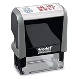 Trodat Office Printy 4912 Selbstfärbender Textstempel, Text INKL. 19% MWST, Abdruckfarbe blau-rot, 47 x 18 mm