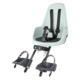 BOBIKE 8012500003 Go Mini Front-Kindersitz für Fahrrad für Steuerrohr – Sicher, Verstellbar, Bequem und Stylisch für Babys von 9 Monaten bis 3 Jahren, Bis 15kg, Marshmallow-Minze