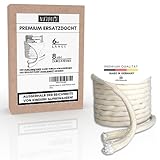 Naturlie 6 Meter Ersatzdocht für Öllampe, Gartenfackel Bambusfackel Premium Docht