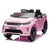 LALAHO Kinder Elektroauto Range Rover Evoque,12 V,Elektrische Elektroauto für Kinder Kinderauto,2 x 12V 35W Motor,Kinderfahrzeug mit Fernbedienung (Rosa)